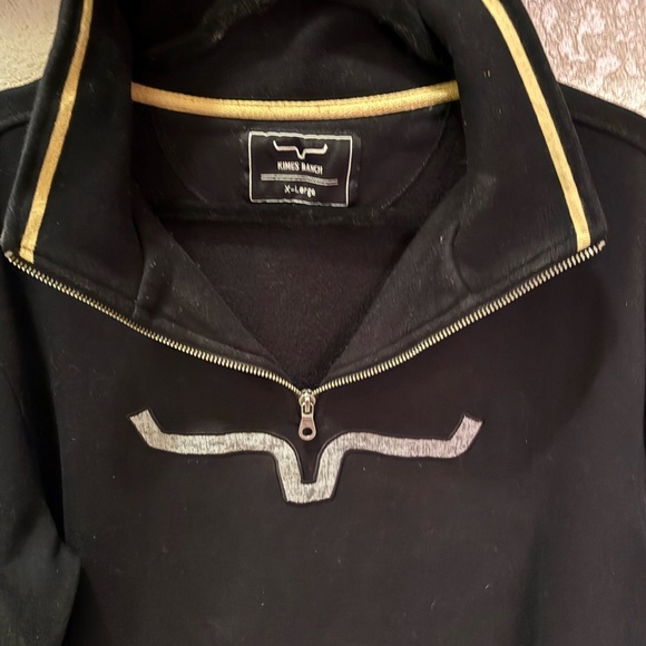 Kimes Ranch Black Zip Up Men's Sweater - Picture 2 of 4